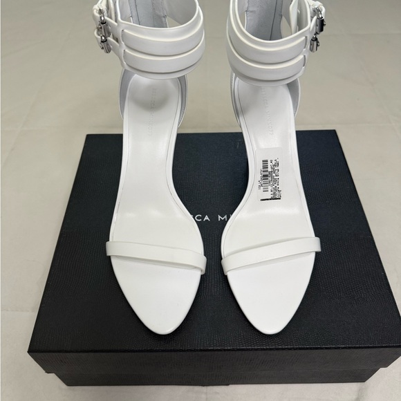 REBECCA MINKOFF Elegant White Stiletto Heel Sandals - Picture 3 of 9